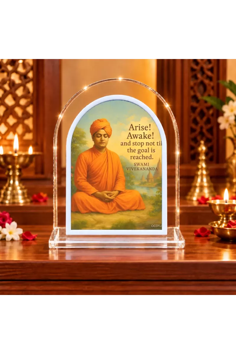 Swami Vivekananda L Shape Acrylic Showpiece 3 X 3.5 Inch For Home, Office And Car (F176329)