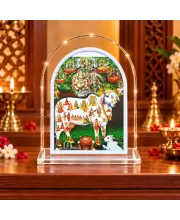 Kamadhenu L Shape Acrylic Showpiece 3 X 3.5 Inch For Home, Office And Car (F176330)