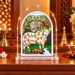 Kamadhenu L Shape Acrylic Showpiece 3 X 3.5 Inch For Home, Office And Car (F176330) Kamadhenu L Shape Acrylic Showpiece 3 X 3.5 Inch For Home, Office And Car (F176330)