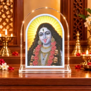 Goddess Kali L Shape Acrylic Showpiece 3 X 3.5 Inch For Home, Office And Car (F176333)