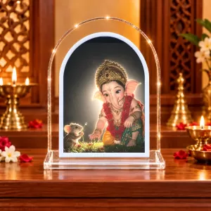 Lord Ganesha L Shape Acrylic Showpiece 3 X 3.5 Inch For Home, Office And Car (F176336) Lord Ganesha L Shape Acrylic Showpiece 3 X 3.5 Inch For Home, Office And Car (F176336)