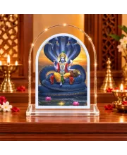 Lord Vishnu L Shape Acrylic Showpiece 3 X 3.5 Inch For Home, Office And Car (F176338)