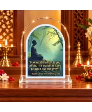Buddha L Shape Acrylic Showpiece 3 X 3.5 Inch For Home, Office And Car (F176341)