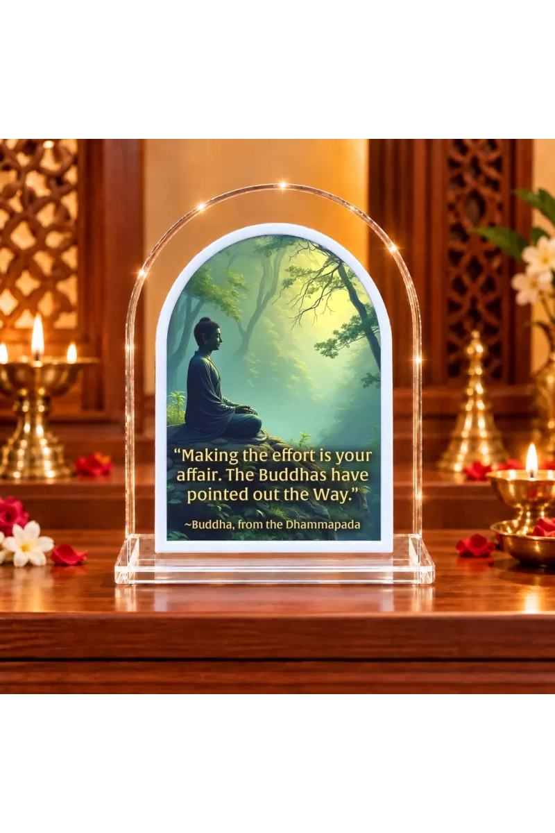 Buddha L Shape Acrylic Showpiece 3 X 3.5 Inch For Home, Office And Car (F176341)