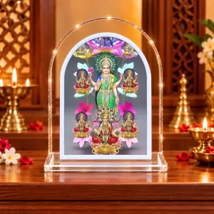 Astha Lakshmi L Shape Acrylic Showpiece 3 X 3.5 Inch For Home, Office And Car (F176342)