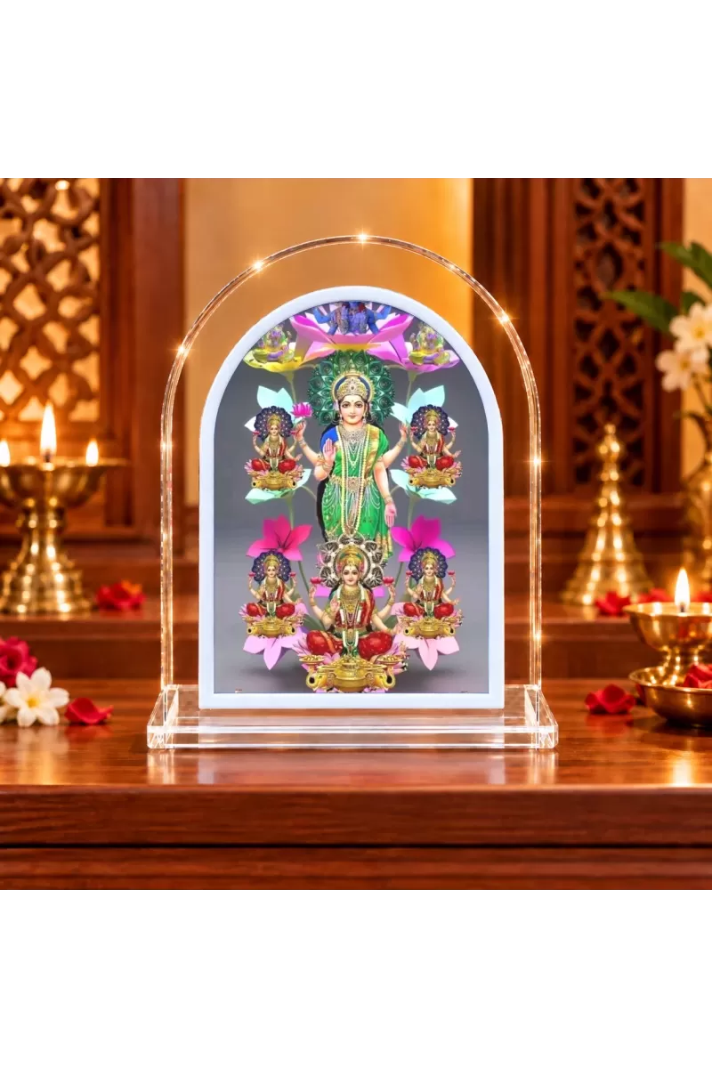 Astha Lakshmi L Shape Acrylic Showpiece 3 X 3.5 Inch For Home, Office And Car (F176342)