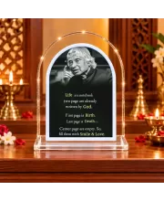A. P. J. Abdul Kalam L Shape Acrylic Showpiece 3 X 3.5 Inch For Home, Office And Car (F176343)