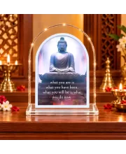 Buddha L Shape Acrylic Showpiece 3 X 3.5 Inch For Home, Office And Car (F176345)