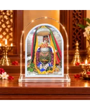 Mahakal L Shape Acrylic Showpiece 3 X 3.5 Inch For Home, Office And Car (F176347)