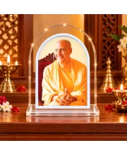 Radhaanath Swami L Shape Acrylic Showpiece 3 X 3.5 Inch For Home, Office And Car (F176348)