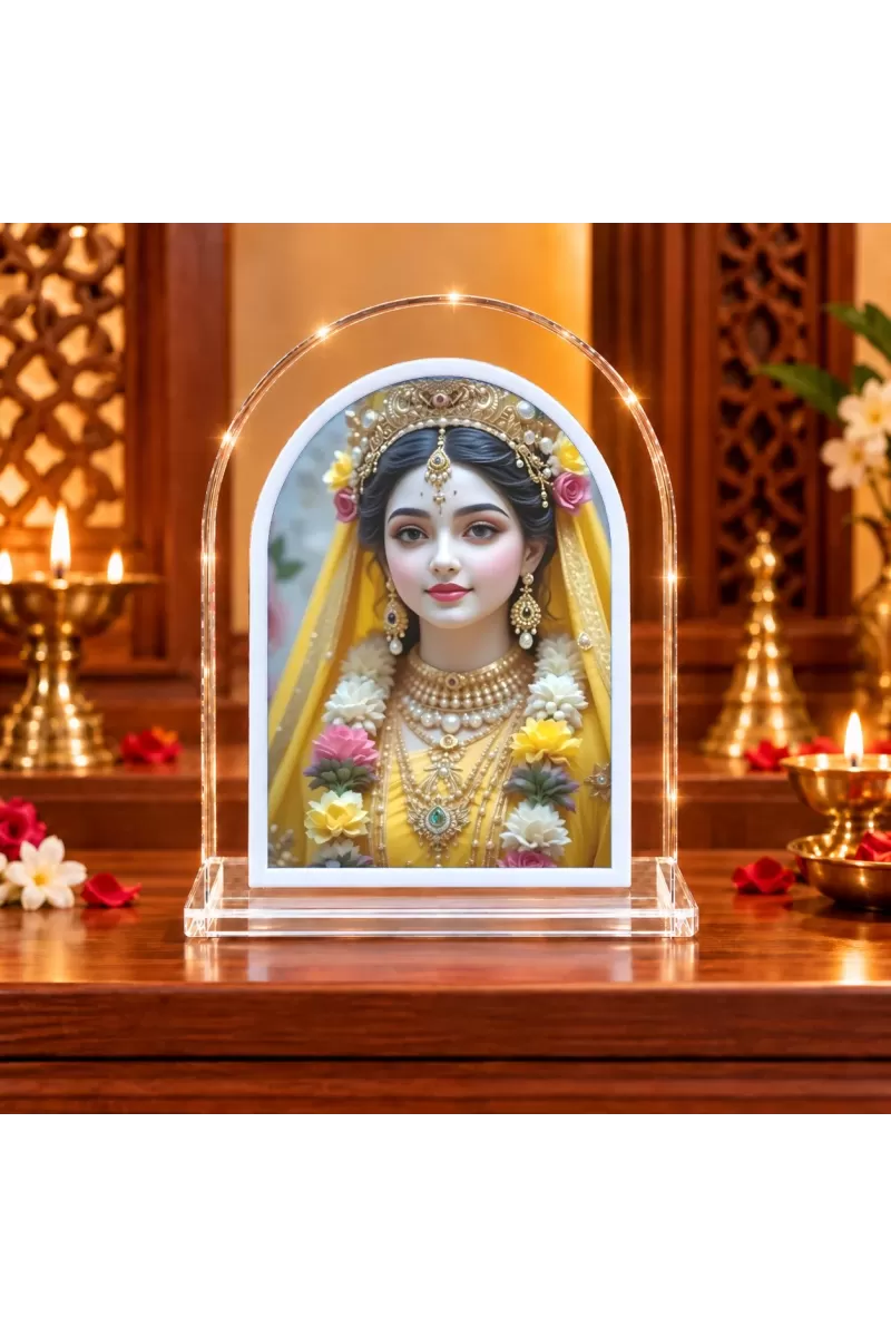 Radharani L Shape Acrylic Showpiece 3 X 3.5 Inch For Home, Office And Car (F176349)