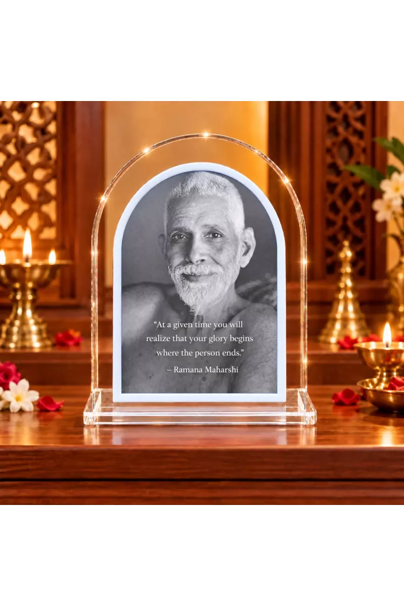 Ramana Maharshi L Shape Acrylic Showpiece 3 X 3.5 Inch For Home, Office And Car (F176351)
