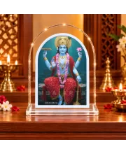 Lord Vishnu L Shape Acrylic Showpiece 3 X 3.5 Inch For Home, Office And Car (F176354)
