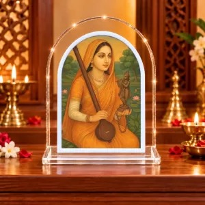 Meerabai L Shape Acrylic Showpiece 3 X 3.5 Inch For Home, Office And Car (F176357)
