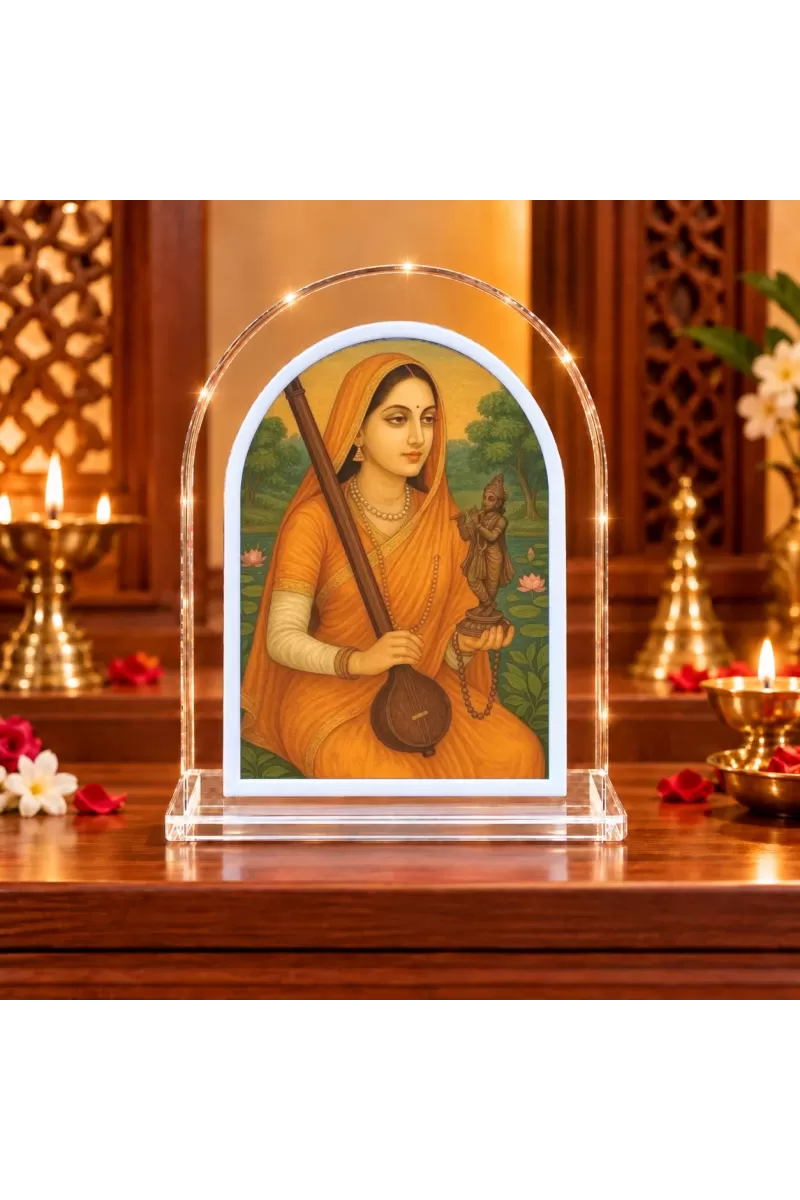 Meerabai L Shape Acrylic Showpiece 3 X 3.5 Inch For Home, Office And Car (F176357)