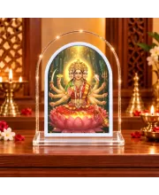 Gayatri Mata L Shape Acrylic Showpiece 3 X 3.5 Inch For Home, Office And Car (F176360)
