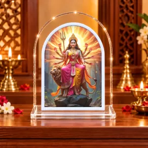 Durga Maa L Shape Acrylic Showpiece 3 X 3.5 Inch For Home, Office And Car (F176362) Durga Maa L Shape Acrylic Showpiece 3 X 3.5 Inch For Home, Office And Car (F176362)