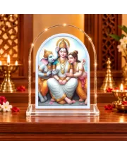 Maa Durga L Shape Acrylic Showpiece 3 X 3.5 Inch For Home, Office And Car (F176370)