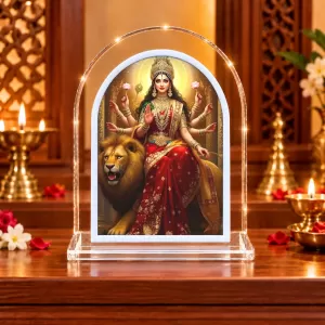 Durga Maa L Shape Acrylic Showpiece 3 X 3.5 Inch For Home, Office And Car (F176372) Durga Maa L Shape Acrylic Showpiece 3 X 3.5 Inch For Home, Office And Car (F176372)