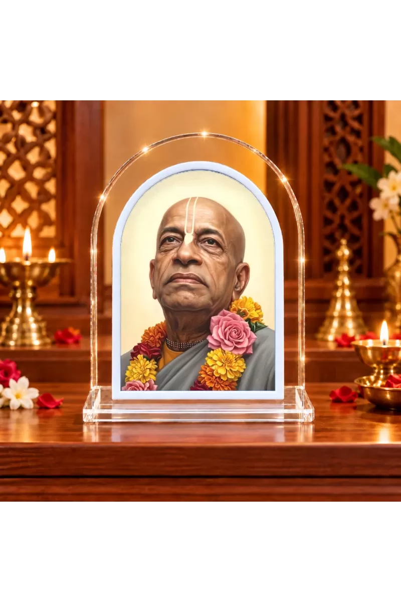 Srila Prabhup L Shape Acrylic Showpiece 3 X 3.5 Inch For Home, Office And Car (F176373)