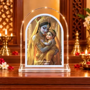 Maa Yoshoda L Shape Acrylic Showpiece 3 X 3.5 Inch For Home, Office And Car (F176378)