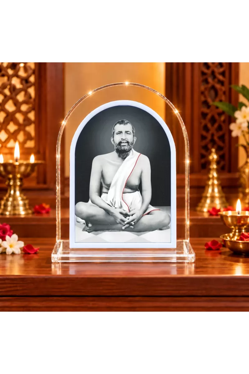 Ramakrishna Paramahamsa L Shape Acrylic Showpiece 3 X 3.5 Inch For Home, Office And Car (F176379)