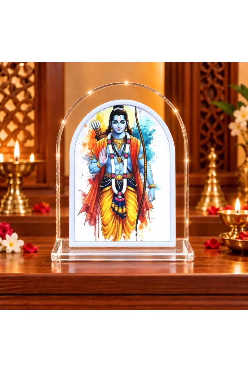 Lord Rama L Shape Acrylic Showpiece 3 X 3.5 Inch For Home, Office And Car (F176380)