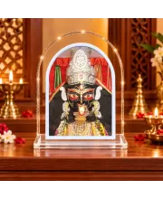 Kali Maa L Shape Acrylic Showpiece 3 X 3.5 Inch For Home, Office And Car (F176381)