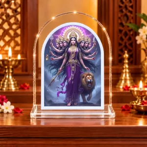 Durga Maa L Shape Acrylic Showpiece 3 X 3.5 Inch For Home, Office And Car (F176382) Durga Maa L Shape Acrylic Showpiece 3 X 3.5 Inch For Home, Office And Car (F176382)