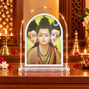 Sri Dattatreya L Shape Acrylic Showpiece 3 X 3.5 Inch For Home, Office And Car (F176385) Sri Dattatreya L Shape Acrylic Showpiece 3 X 3.5 Inch For Home, Office And Car (F176385)