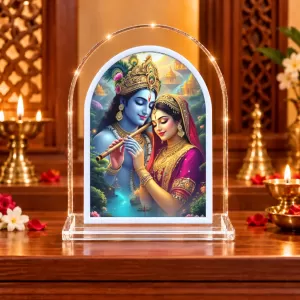 Radha Krishna L Shape Acrylic Showpiece 3 X 3.5 Inch For Home, Office And Car (F176386) Radha Krishna L Shape Acrylic Showpiece 3 X 3.5 Inch For Home, Office And Car (F176386)