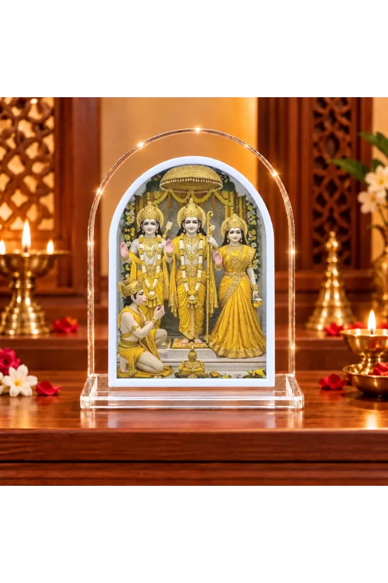 Lord Ram L Shape Acrylic Showpiece 3 X 3.5 Inch For Home, Office And Car (F176387)