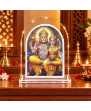 Lakshmi Narasimha L Shape Acrylic Showpiece 3 X 3.5 Inch For Home, Office And Car (F176388)