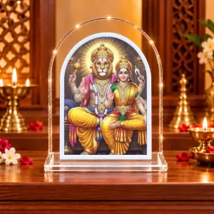 Lakshmi Narasimha L Shape Acrylic Showpiece 3 X 3.5 Inch For Home, Office And Car (F176388) Lakshmi Narasimha L Shape Acrylic Showpiece 3 X 3.5 Inch For Home, Office And Car (F176388)