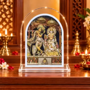 Radha Krishna L Shape Acrylic Showpiece 3 X 3.5 Inch For Home, Office And Car (F176389) Radha Krishna L Shape Acrylic Showpiece 3 X 3.5 Inch For Home, Office And Car (F176389)