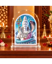Lord Shiva L Shape Acrylic Showpiece 3 X 3.5 Inch For Home, Office And Car (F176390)