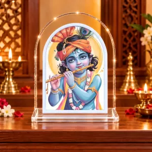 Lord Krishna L Shape Acrylic Showpiece 3 X 3.5 Inch For Home, Office And Car (F176392) Lord Krishna L Shape Acrylic Showpiece 3 X 3.5 Inch For Home, Office And Car (F176392)