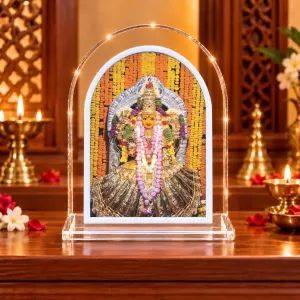 Goddess Nimishamba Devi L Shape Acrylic Showpiece 3 X 3.5 Inch For Home, Office And Car (F176396)