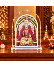 Goddess Nimishamba Devi L Shape Acrylic Showpiece 3 X 3.5 Inch For Home, Office And Car (F176398)