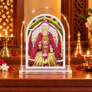Goddess Nimishamba Devi L Shape Acrylic Showpiece 3 X 3.5 Inch For Home, Office And Car (F176398)