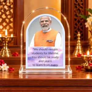 Narendra Modi L Shape Acrylic Showpiece 3 X 3.5 Inch For Home, Office And Car (F176400) Narendra Modi L Shape Acrylic Showpiece 3 X 3.5 Inch For Home, Office And Car (F176400)