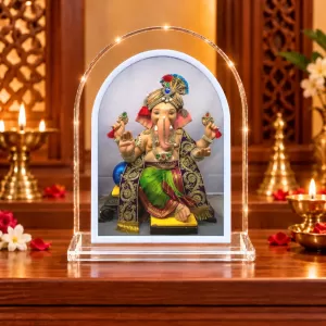 Lord Ganesha L Shape Acrylic Showpiece 3 X 3.5 Inch For Home, Office And Car (F176401) Lord Ganesha L Shape Acrylic Showpiece 3 X 3.5 Inch For Home, Office And Car (F176401)