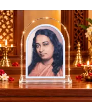 Paramahansa Yogananda L Shape Acrylic Showpiece 3 X 3.5 Inch For Home, Office And Car (F176402)