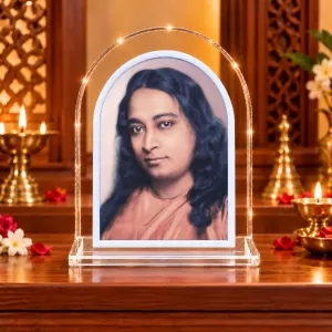 Paramahansa Yogananda L Shape Acrylic Showpiece 3 X 3.5 Inch For Home, Office And Car (F176402) Paramahansa Yogananda L Shape Acrylic Showpiece 3 X 3.5 Inch For Home, Office And Car (F176402)