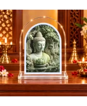 Buddha L Shape Acrylic Showpiece 3 X 3.5 Inch For Home, Office And Car (F176404)