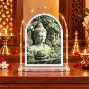 Buddha L Shape Acrylic Showpiece 3 X 3.5 Inch For Home, Office And Car (F176404) Buddha L Shape Acrylic Showpiece 3 X 3.5 Inch For Home, Office And Car (F176404)