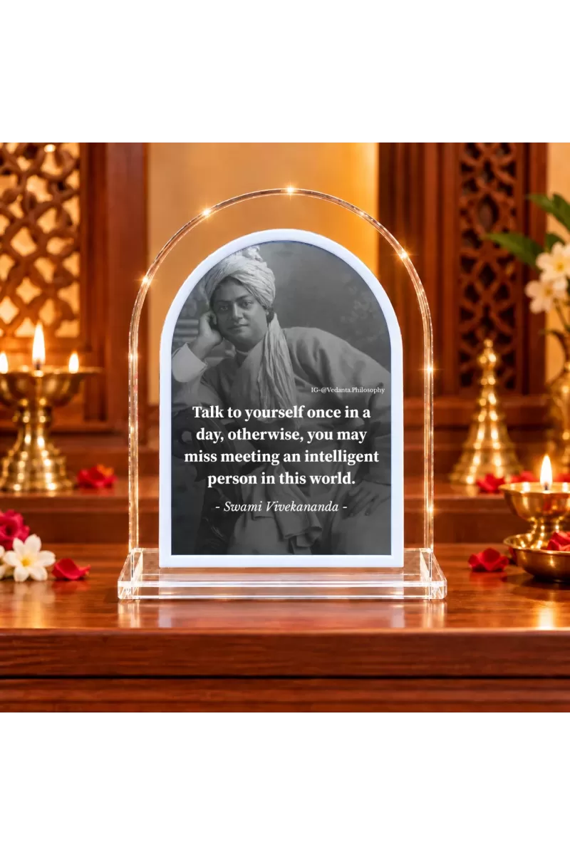 Swami Vivekananda L Shape Acrylic Showpiece 3 X 3.5 Inch For Home, Office And Car (F176409)