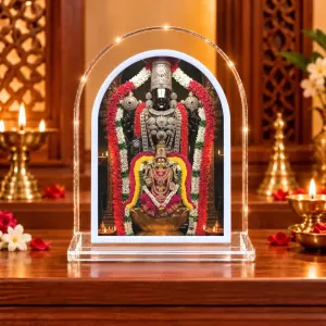 Lord Venkatswar L Shape Acrylic Showpiece 3 X 3.5 Inch For Home, Office And Car (F176413)