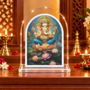Lord Ganesha L Shape Acrylic Showpiece 3 X 3.5 Inch For Home, Office And Car (F176414) Lord Ganesha L Shape Acrylic Showpiece 3 X 3.5 Inch For Home, Office And Car (F176414)
