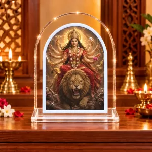 Durga Maa L Shape Acrylic Showpiece 3 X 3.5 Inch For Home, Office And Car (F176417) Durga Maa L Shape Acrylic Showpiece 3 X 3.5 Inch For Home, Office And Car (F176417)